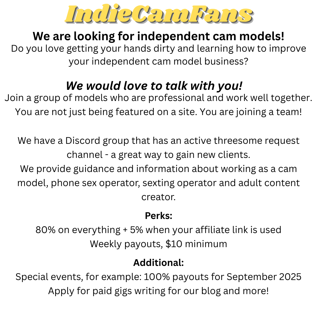 Calling All Indie Cam Models: Join Our Team!